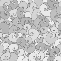 Abstract doodle waves seamless pattern