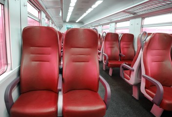 train seat completely empty during the trip