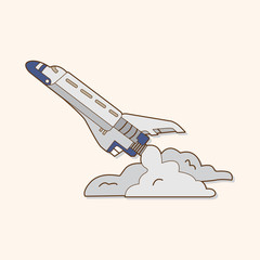 Spaceship theme elements vector,eps