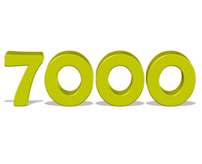 sarı renkli 7000 sayısı