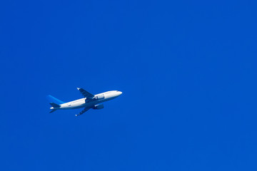 Fototapeta na wymiar Jet airplane in sky