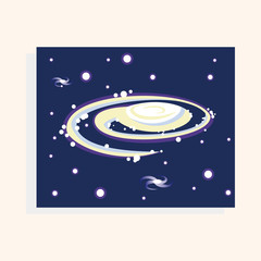 Space galaxy theme elements vector,eps