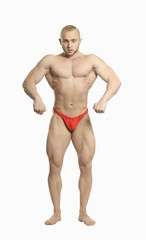 Bodybuilder posing