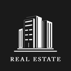 Skyscraper Real Estate vector logo design template