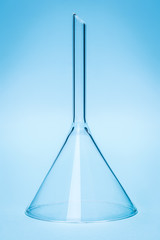 Clear glass funnel