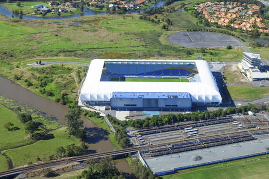 GOLD COAST, AUSTRALIA – JUNE 16: Aerial view of CBUS Super Sta