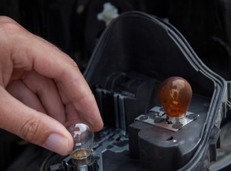changing light bulbs car