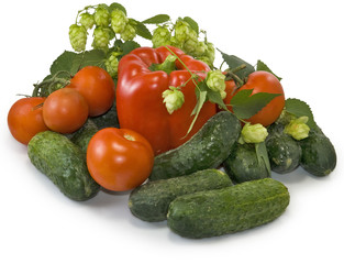many vegetables on the plate