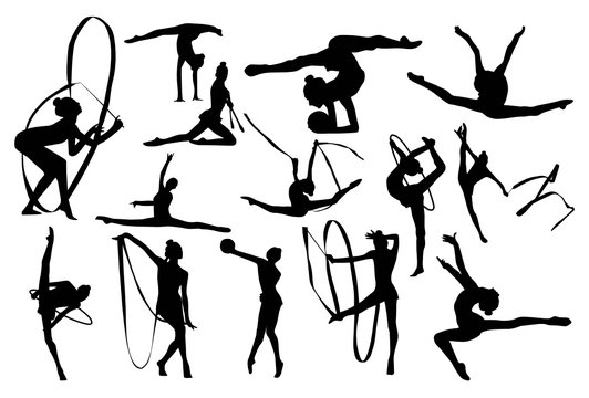 Gymnastics silhouettes