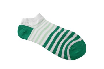 Pair Green  And Magic Mint Striped Ladies Socks