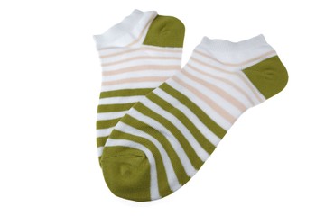 Pair Olive And RoseStriped Ladies Socks