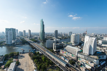 Fototapeta na wymiar BANGKOK, February 21 : Bangkok view on 21 February 2015, Bangko