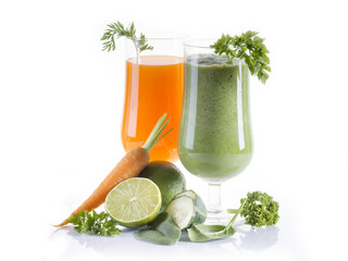 Green and carrot juice