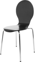 Стул черный дерево с хромом