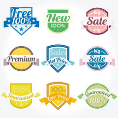 Sales New Premium Quality Labels vector set