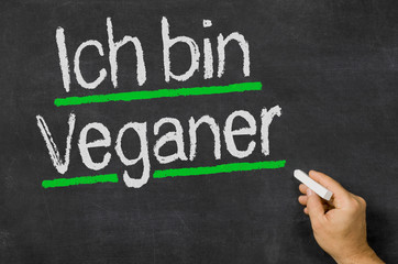 Fototapeta premium Ich bin Veganer