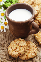 Milk and oatmeal cookies