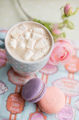 Colorful macaron cookies