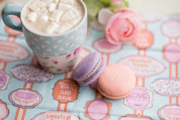 Colorful macaron cookies