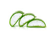 aloe vera fresh leaf isolated on white