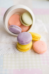 Colorful macaron cookies