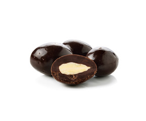 chocolate balls isolated on a white background