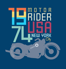 typography design motor cycle classic