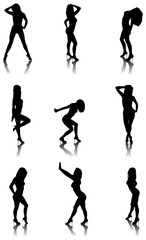 Silhouette sexy girl