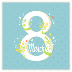 8 March Illustration. Women's Day