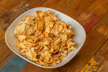 Sweet and spicy indonesian chips emping blado