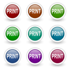 print vector icon set