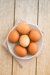 Eggs in a bowl