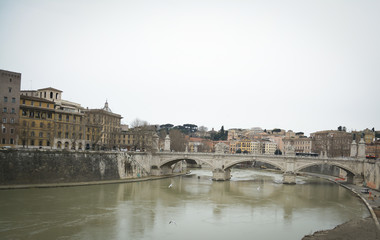 Fototapeta na wymiar Angels Bridge in Rome