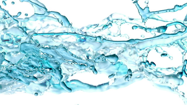 Blue Water Splash, with alpha channel (FULL HD)