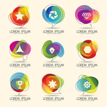 Abstract web Icon and colorful vector symbol