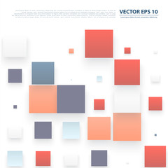 Vector Abstract geometric shape from gray cubes.