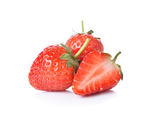 Strawberry on white background