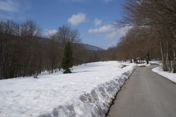 road through plitvicka jezera national park
