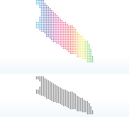 Map of Aruba  with with Dot Pattern