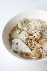 Thai food Tom yum noodle in Thai style