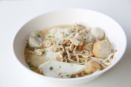 Thai food Tom yum noodle in Thai style