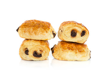 Pains au chocolat (french bakery products with chocolate)