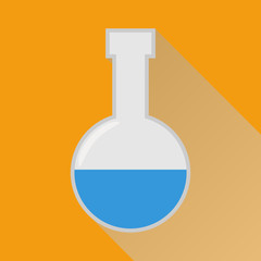 Laboratory flask flat icon,modern vector illustration