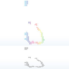 Map of Cocos (Keeling) Islands with Dot Pattern