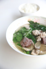 Pork blood soup