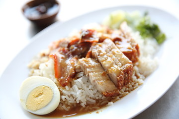 rice roasted red pork