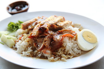 rice roasted red pork