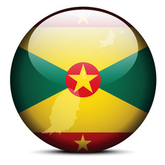 Map on flag button of Grenada