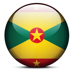 Map with Dot Pattern on flag button of Grenada