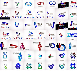 Vector universal mega set of company logos